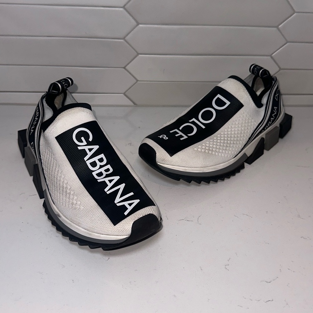 Dolce & Gabbana Sorrento Sneakers Women Black and White Size 7